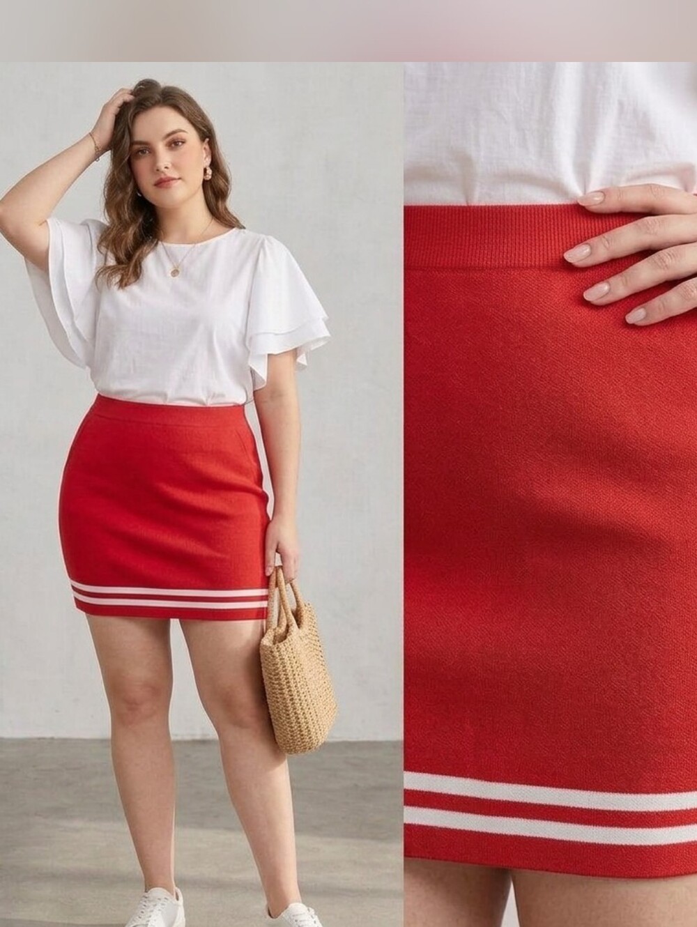 Guess red mini skirt